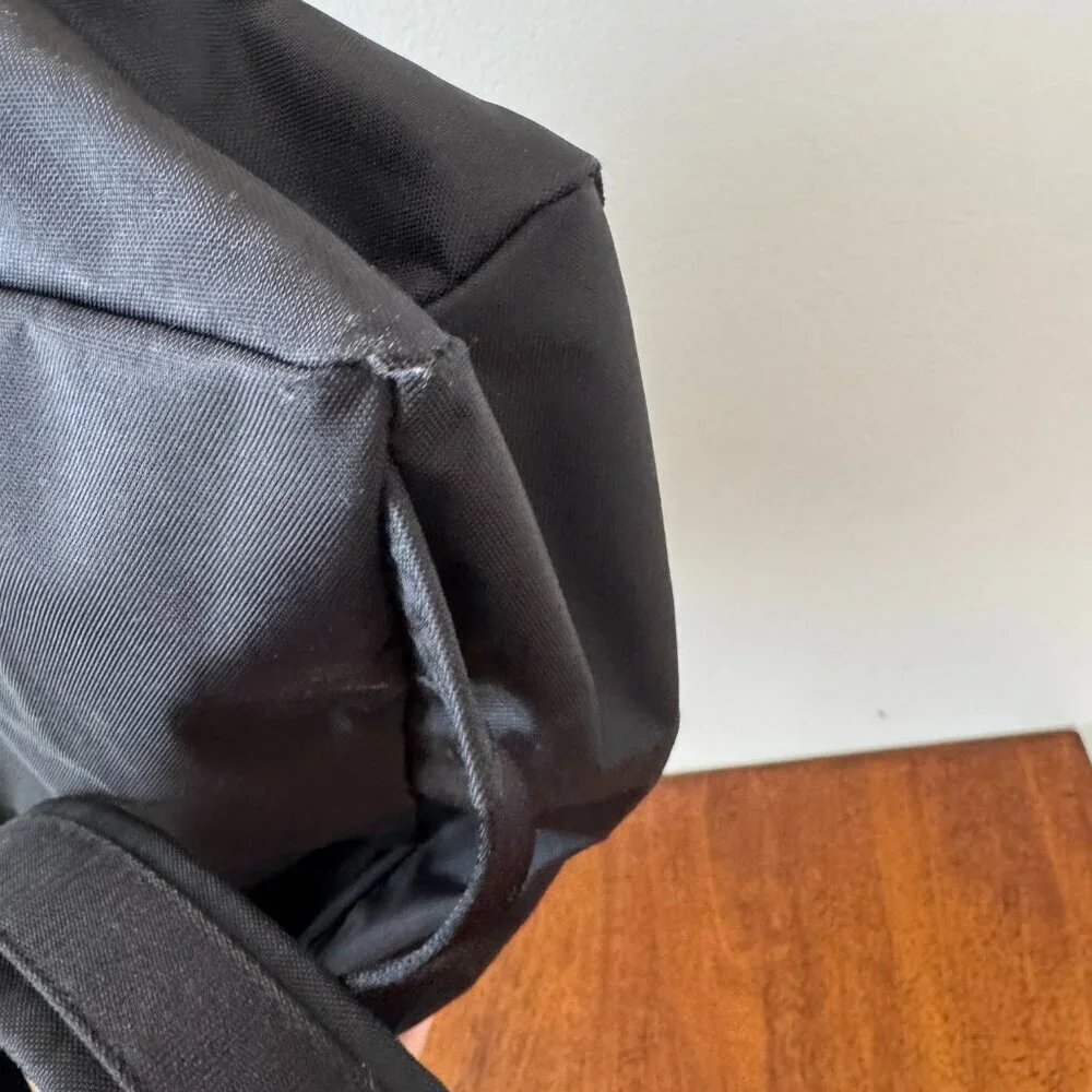 Marc Jacobs Black Backpack with Red Lip Logo Patch